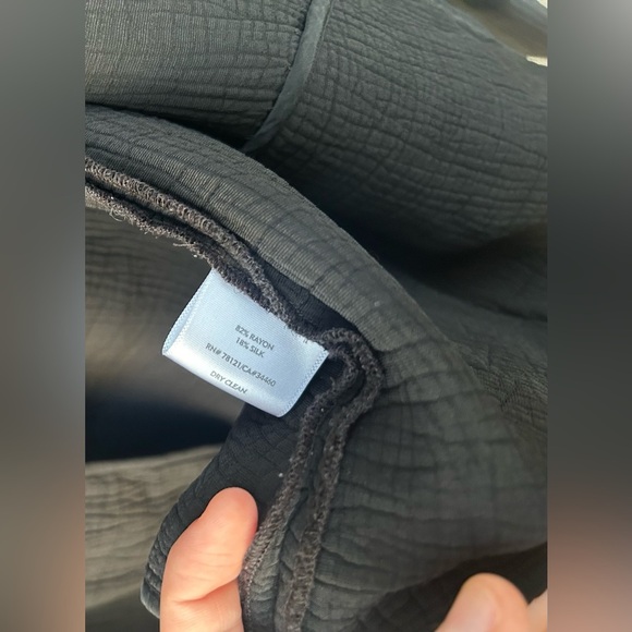 Eileen Fisher Open Front Jacket Sz XL Black Silk Blend Casual Quiet Luxury - Picture 3 of 7